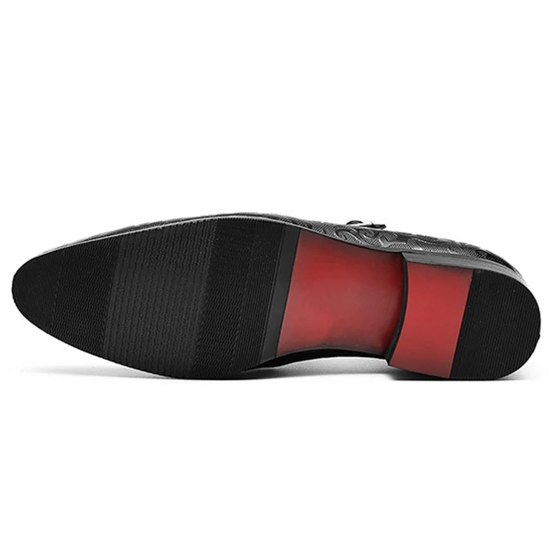 

Italian Designer Genuine Leather Pattern Man Casual Loafers Pointed Toe Slip on Men's Flats Handmade Formal Dress Shoes HS112