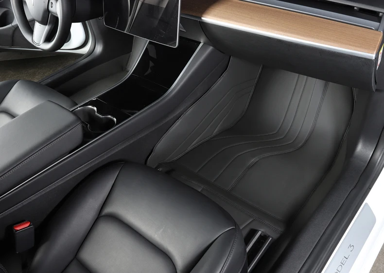 LUCKEASY для Tesla модель 3- автомобиль из микрофибры носить все включено коврики 3 шт./компл