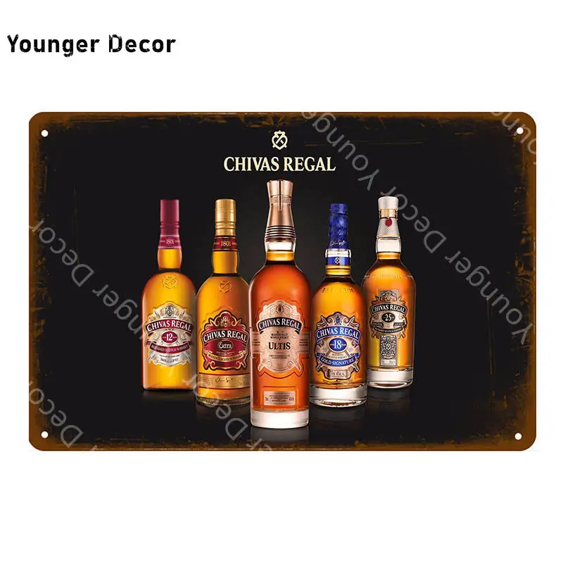 Классическое Пиво Chivas Regal металлические жестяные знаки винтажный декоративный