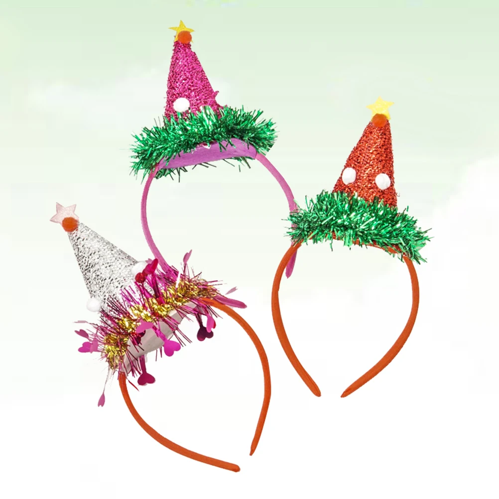 3 шт. головные уборы повязки на голову декоративная шляпа блестящие