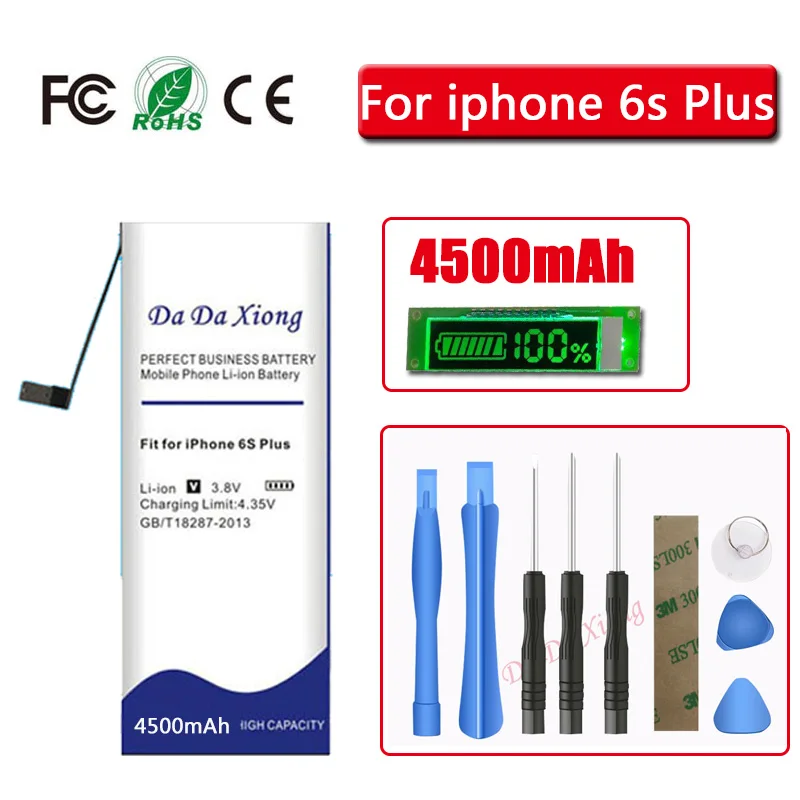 Аккумулятор Da Xiong 4500 мАч для iPhone 6S Plus аккумулятор + Бесплатные инструменты|battery
