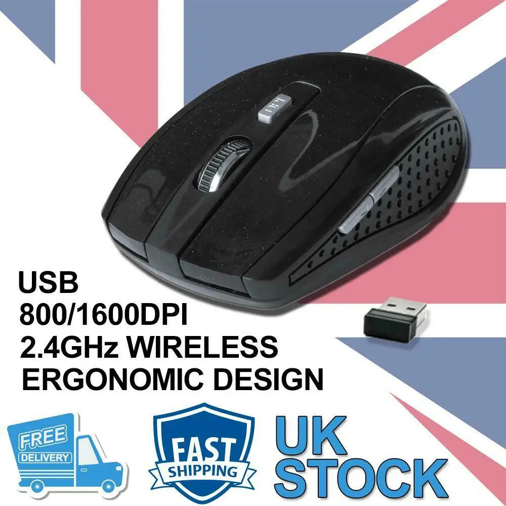 

2.4 GHz Wireless Cordless Mouse Mice Optical Scroll For PC Laptop Computer + USB