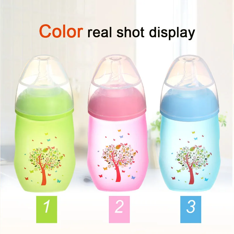 Бутылочка для кормления младенцев бутылочка молока с защитой от ожогов чашка