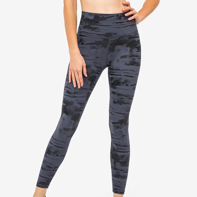 

Fashion Women Print Tights Naked Feel High Waist Gym Exercise Cropped Leggings Ladies Running Slim Pants Mallas Deportivas Mujer