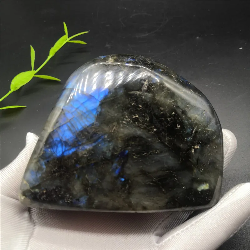 

498g Natural Polished Labradorite stones Raw Gemstone Ornament Quartz Crystal Healing home Decorating