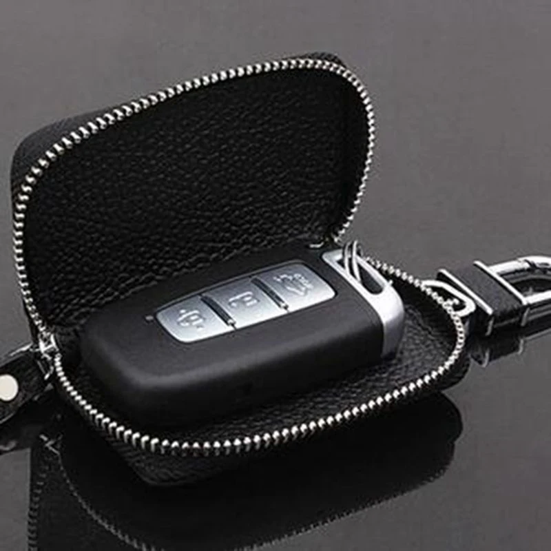 

PU Leather Car Key Case Men Wallets Auto Keys Organizer Key Holder Bag Women Keychain Cover with Zipper Key Pouch Purse