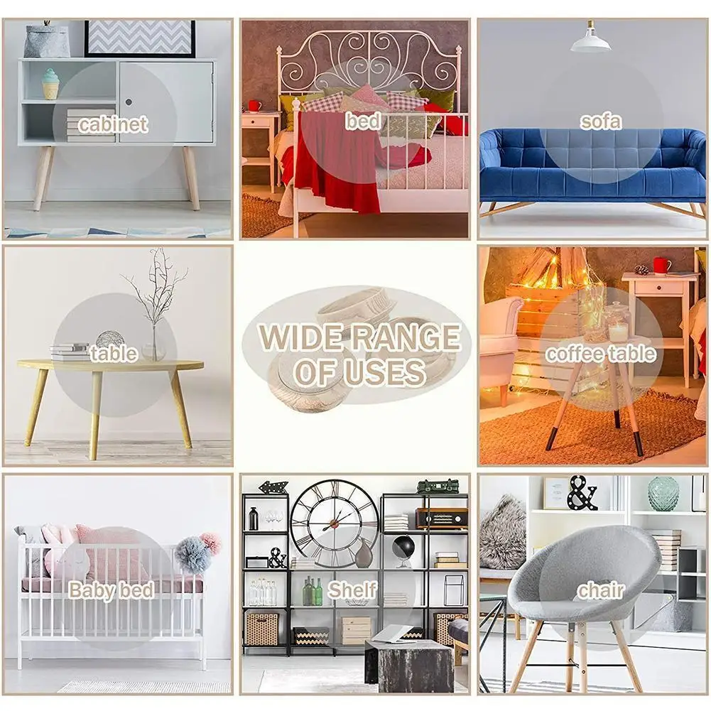 

8Pcs Felt Floor Cups 6 Cm Round Furniture Felt Castors Non For Chair Protector Floor Furniture Legs Slip P5M2