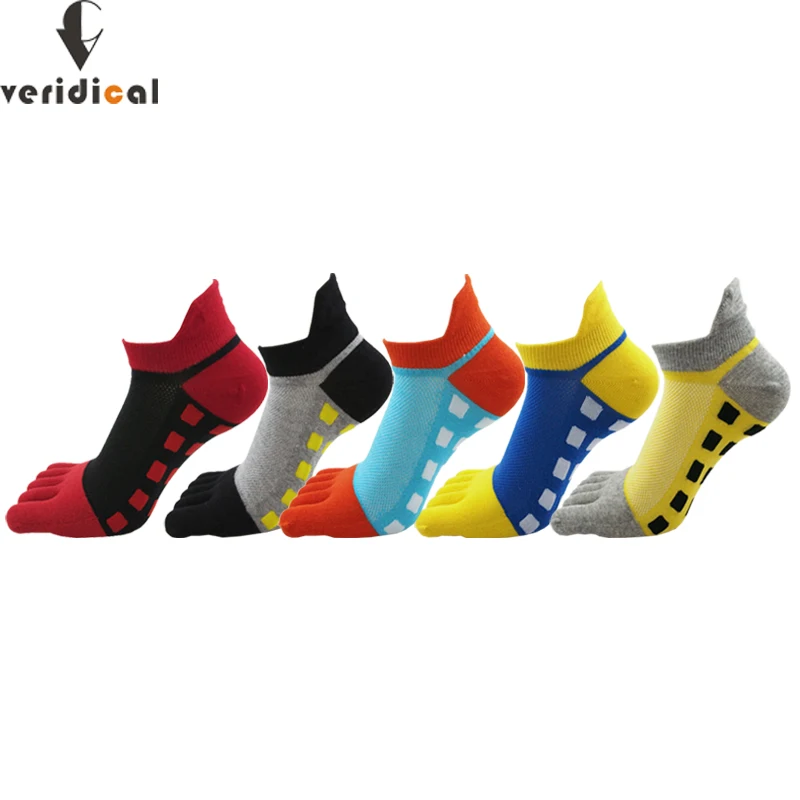 

Pure Cotton Five Finger Sport Socks Men Compression Breathable Colorful Cube Fashions Harajuku Happy Socks With Toes EU39-43