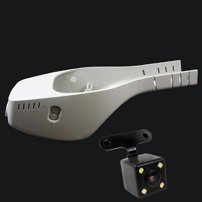 Grey dual lens Для Volkswagen golf 7 Tiguan L Magotan B8 Skoda Octavia A7 Rapid Автомобильный видеорегистратор wifi DVR двойной объектив видеорегистратор - Название цвета: Grey dual lens