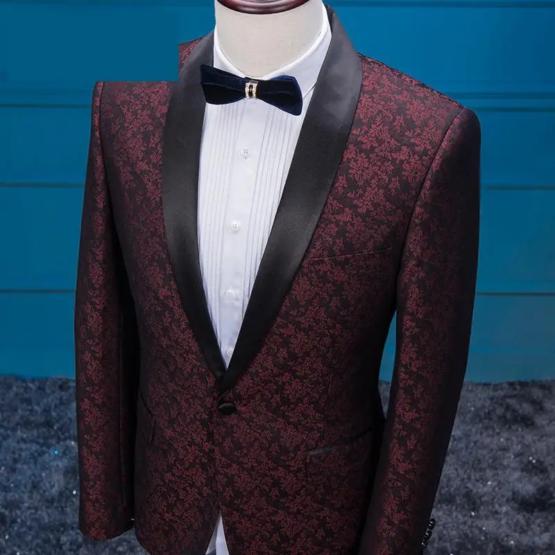 Мужской костюм жениха английский деловой новый стиль Повседневный красивый