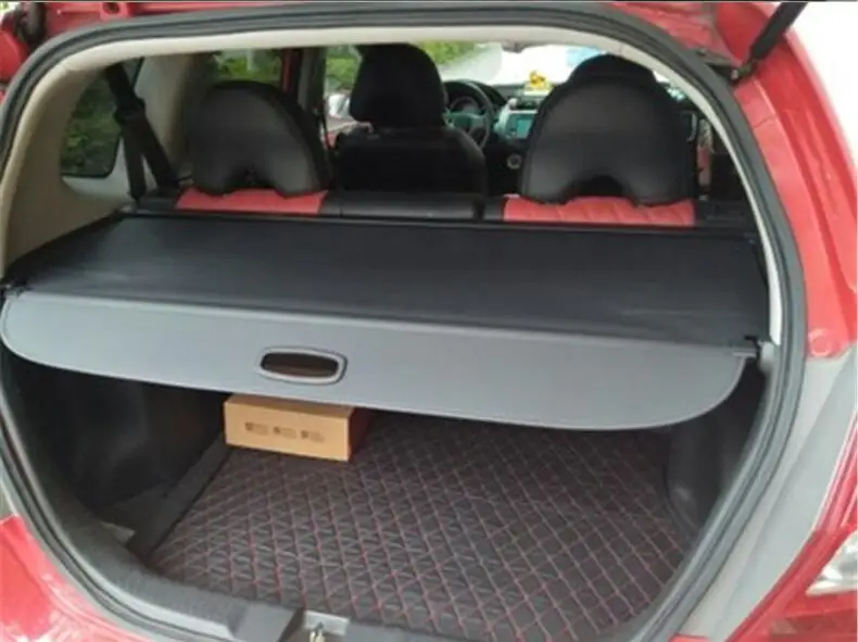 

Rear Trunk Security Screen Privacy Shield Cargo Cover For Honda FIT / JAZZ 2002 2003 2004 2005 2006 2007 (Black Beige)