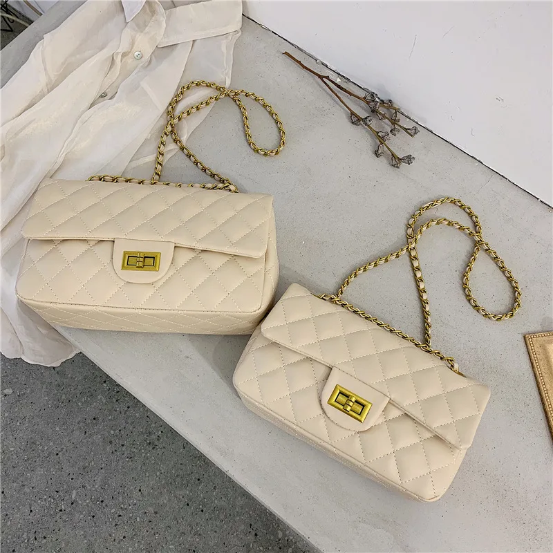 

Popular big bag female 2021 new western style rhombus chain shoulder bag fashion all-match embroidery thread messenger bag