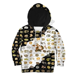 Love Ball Python Snake Reptile Printed Hoodies Kids Pullover Sweatshirt Tracksuit Jacket T Shirts Boy Girl Funny Apparel