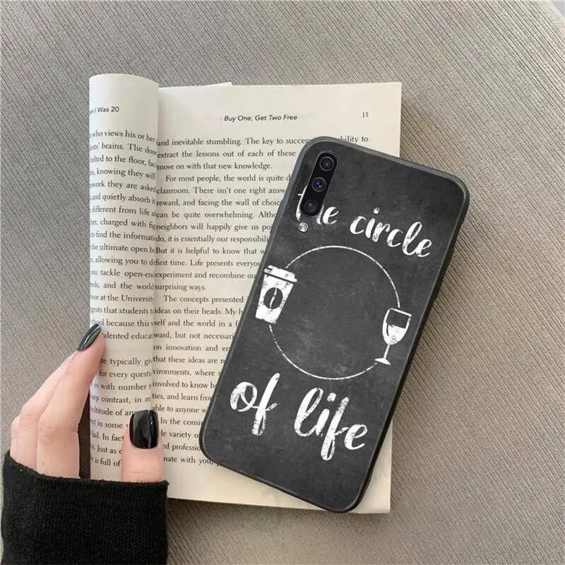

Coffee Wine Cup couple pattern Phone Case For Samsung galaxy S 9 10 20 A 10 21 30 31 40 50 51 71 s note 20 j 4 2018 plus