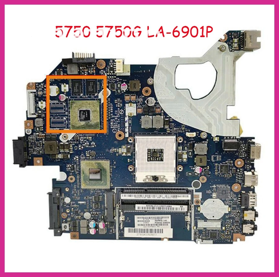 Материнская плата P5WE0 LA-6901P для ноутбука Acer Aspire 5750 5750G 5755 5755G с HM65 GT520M 100% полностью