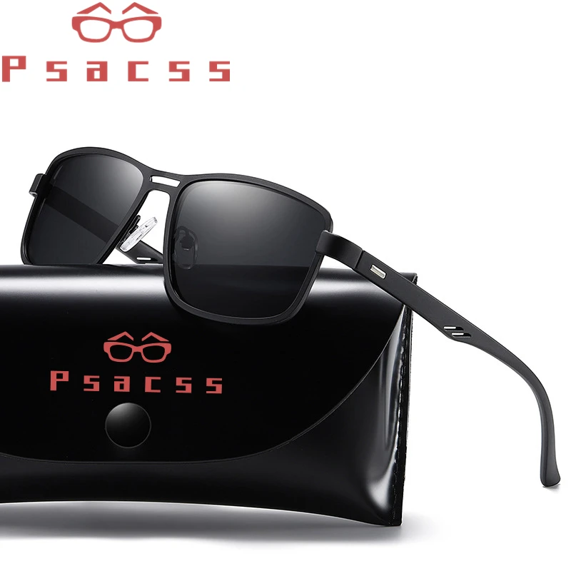 

Psacss NEW Polarized Square Sunglasses Men Fashion Brand TR90 Sun Glasses For Driving Fishing Vacation gafas de sol hombre -5925
