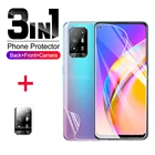 3-в-1 Гидрогелевая Защитная пленка для HD экрана для Oppo A94 A74 A54 крышка объектива камеры Защитное стекло для opo a 54 74 94 a