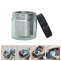 diamond washing cup gemstone cleaning glass jar bottle with metal sieve alcohol cleaner