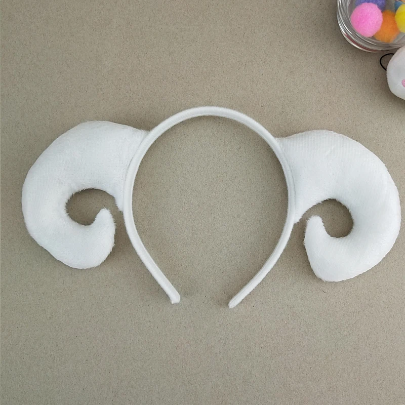 Мультяшная овца коза рог животное повязка на голову косплей реквизиты