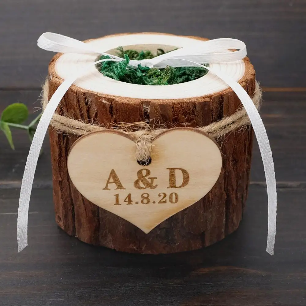 Персонализированные кольца-держатели свадебные кольца подарочные коробки