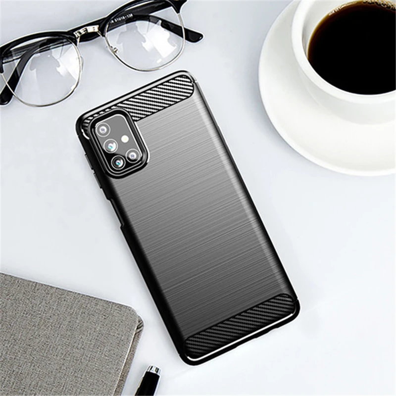 

For Cover Samsung Galaxy M31s Case Samsung M31s Carbon Fiber Shell Soft Anti-knock Phone Case For Samsung M31s Cover 6.5 inch