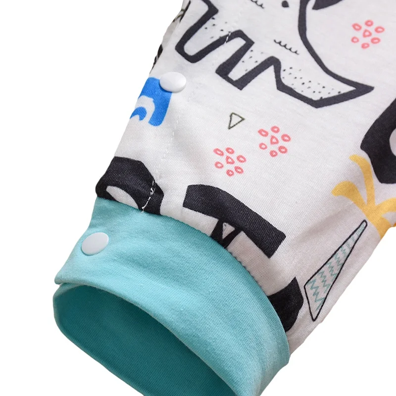 

2019 Autumn Infant Boys Long Sleeve Cartoon Dinosaur Print Baby Girls Kids Casual Bodysuit Jumpsuit 0-18M