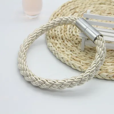 Beige Новинка, креативная шторка, магнитная пряжка, простые украшения, украшение для окна, пряжка, держатель, магнитный галстук - Color: Beige