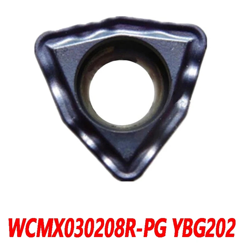 

100% Original WCMX WCMX030208R-PG YBG202 10pcs Carbide insert Shallow groove CNC blade Quality Assurance High Efficient PG