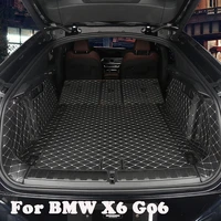 for bmw x6 g06 2020 2021 anti dirty car trunk mat full surrounded tail box mat leather carpet protector auto interior tail pads