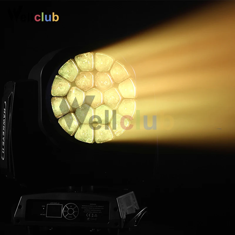 2 шт. 19x15 Вт большой луч пчелиные глаза движущийся головной свет RGBW 4-в-1