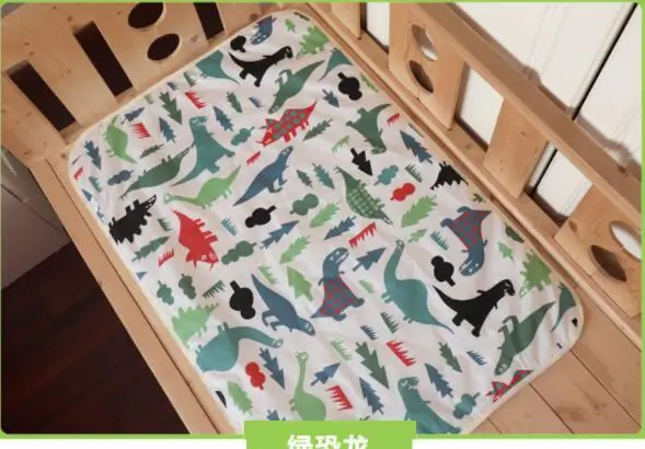 75x120 cm Dinosaur Большой размер детский пеленальный коврик мультфильм хлопок водонепроницаемый лист подгузники пол писсуар коврик игровой чехол матрас для новорожденных коврик для лазания - Цвет: 75x120 cm Dinosaur