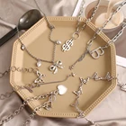 Чокер FNIO в стиле хип-хоп готический панк цепочка из металлического сплава для женщин, ожерелье для подарков 2021 модные праздничные ювелирные изделия