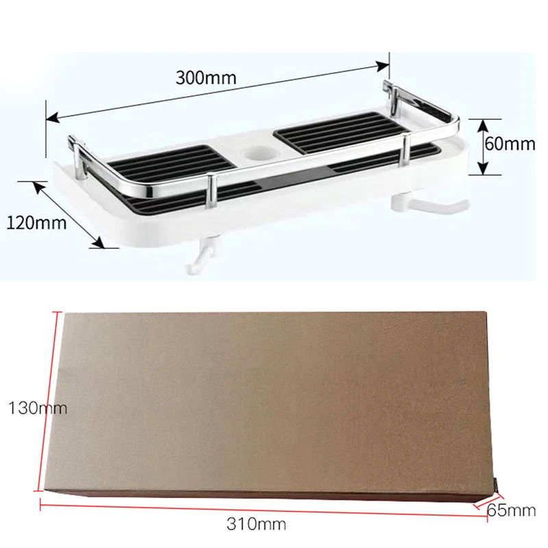 

Shower Storage Rack Organizer Bathroom Pole Shelves Shampoo Tray Stand Single Tier No Drilling Lifting Rod Shower Head Holder