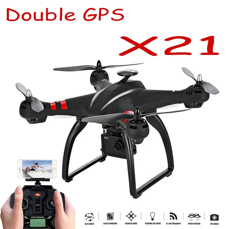 X21 double GPS SMRC X21 мини-Квадрокоптер БПЛА с камерой дистанционного управления летательный аппарат Квадрокоптер БПЛА - Цвет: X21 double GPS