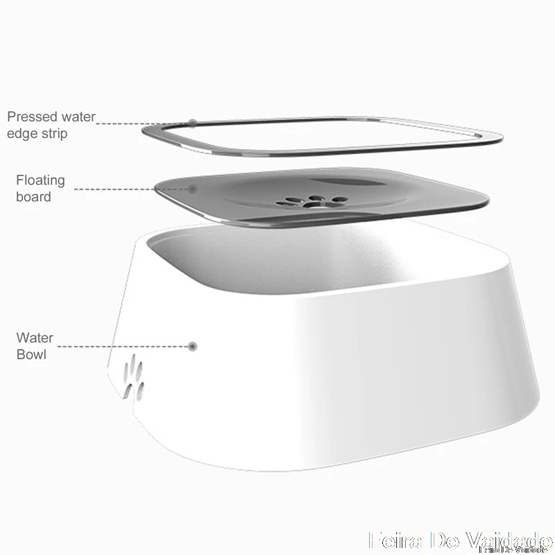 

Portable Dog Drinking Water Bowl Floating 1.5L Pet Bowl Non-Wetting Mouth Cat Bowl Without Spill Drinking Dog Water Dispenser