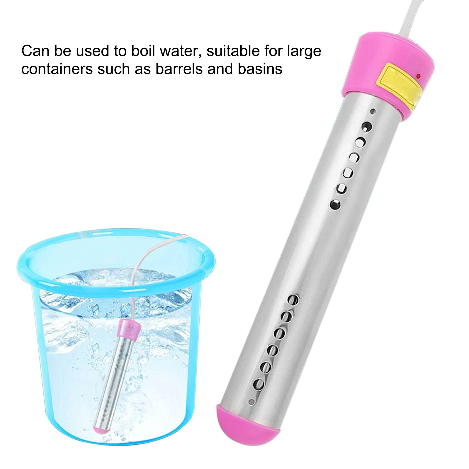 

2500-3000W 220/240V Floating Electric Heater Boiler Water Heating Element Portable Immersion Suspension The Stainless Steel Heat