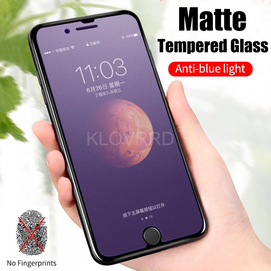 9H анти-синий Ультрафиолетовый матовый экран Защитная пленка для iPhone X XR XS Max