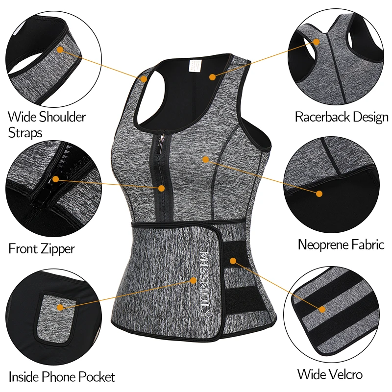Женский тренировочный жилет для талии корсет похудения шейпер тела
