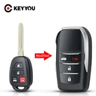 Запасной чехол KEYYOU для Toyota Prius RAV4 Camry Avalon Toy43 Blade, модифицированный откидной пульт дистанционного управления для автомобильного ключа, чехол на 232 + 13 + 1 кнопки