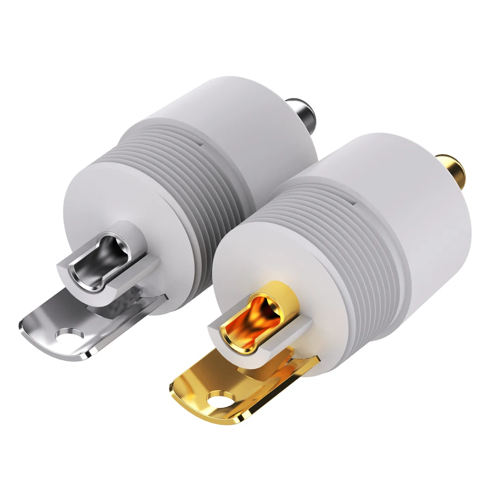 Monosaudio R200 99.998% Pure Copper Rhodium/Gold Plated Audio Connector Signal Input Output RCA Terminal Amplifier CD TV plug