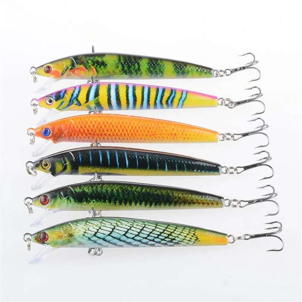 

Fishing Minnow Painted Bait Fishing Lure Set 9.5cm/8.5g 6-color Artifical Hard Bait Mino Bionic Bait Plastic Hard Bait