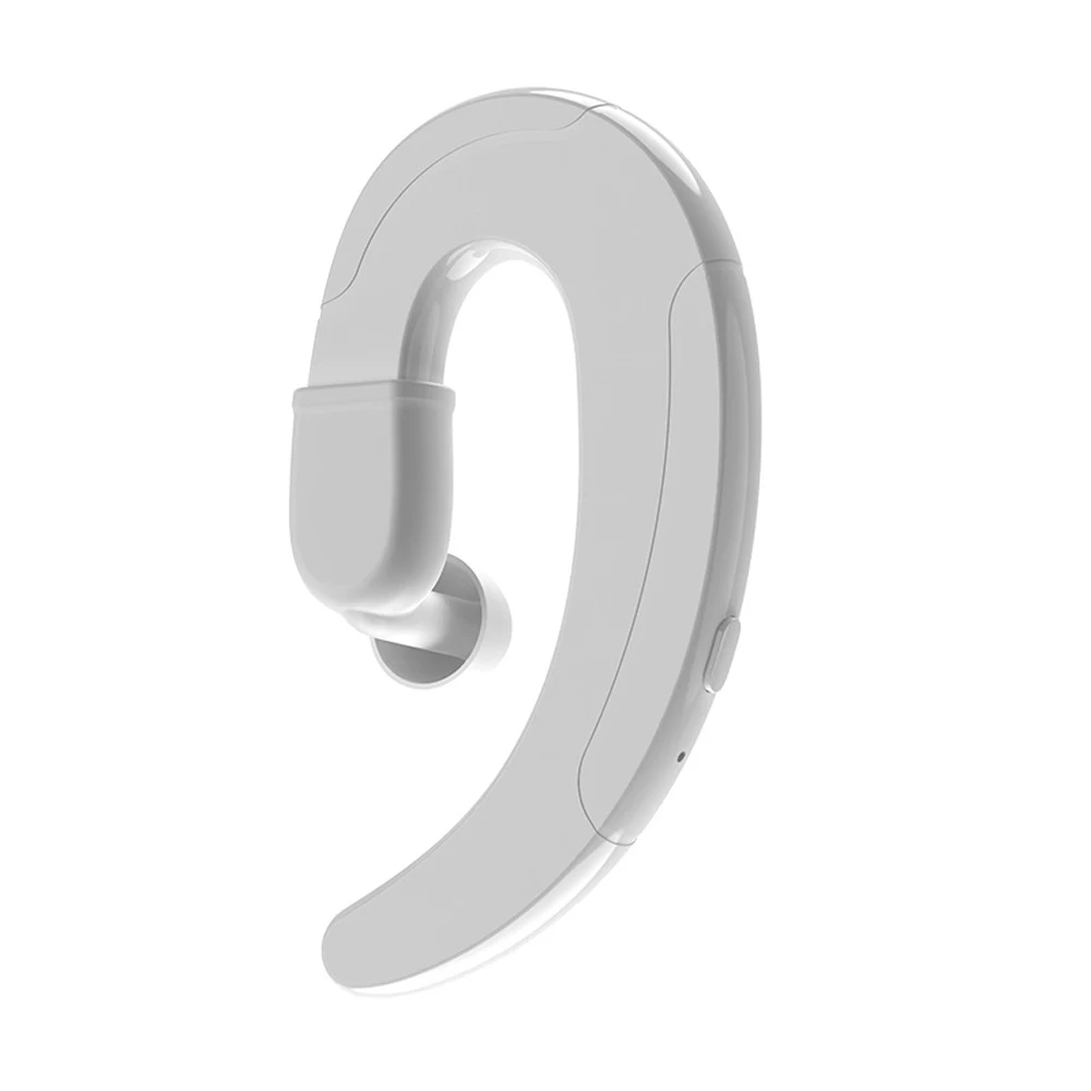 Single ear White HBQ Q25 Bluetooth наушники TWS костной проводимости ушной крючок беспроводные Bluetooth наушники с микрофоном гарнитура для iPhone huawei - Цвет: Single ear White