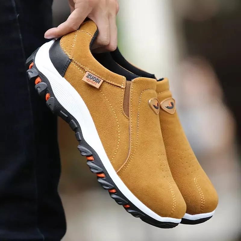 

Men Casual Shoes Breathable Outdoor Sneakers Lightweight Walking Shoes Autumn Spring Men Loafers Slip on Dad Shoes Size 39-48