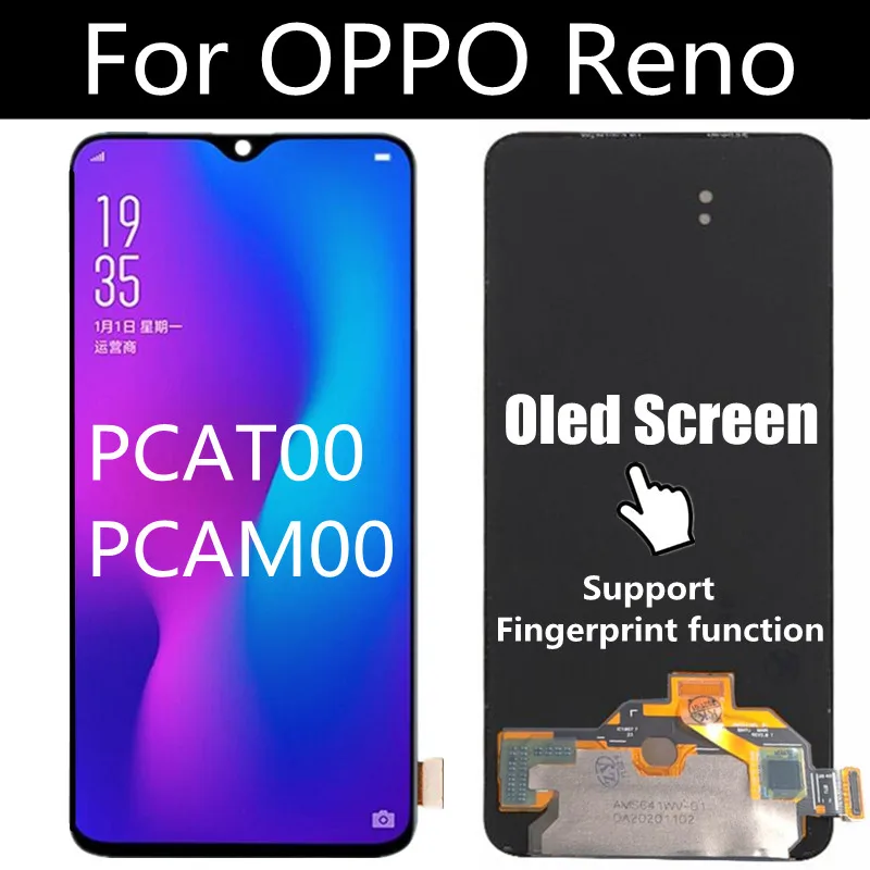 

6.4" OLED screen For OPPO Reno PCAT00 PCAM00 CPH1917 LCD Display Touch Screen Digitizer Assembly Replacement