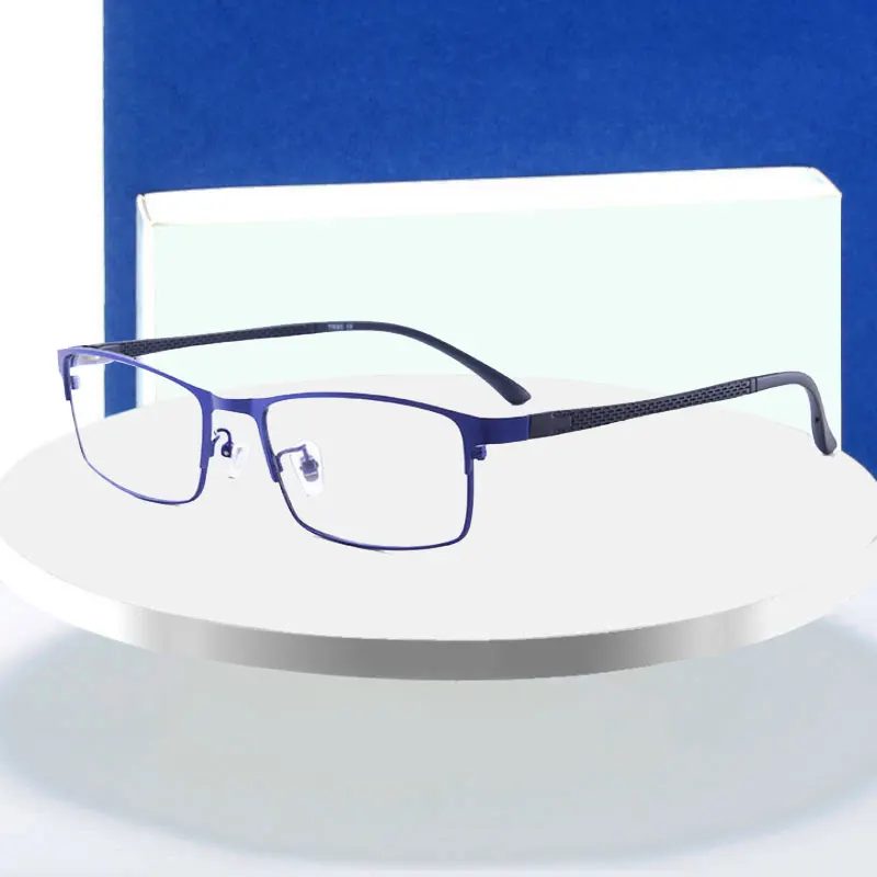 

Оправа для очков с полным ободком из сплава для мужчин в деловом стиле квадратной формы Популярные светильник очки для близорукости