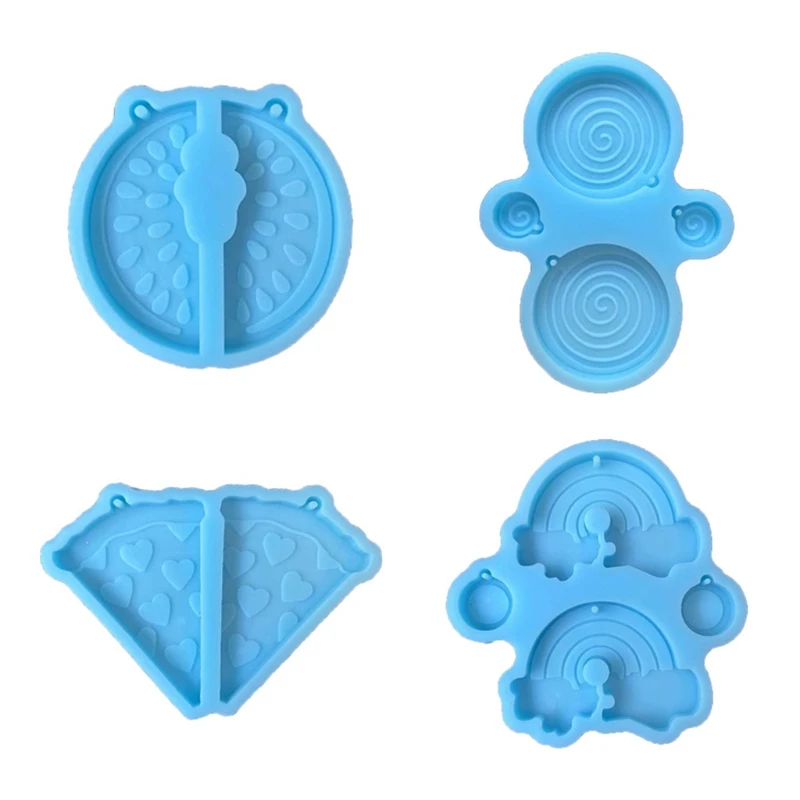 

U90E Watermelon Lollipop Earrings Resin Mold Jewelry Pendant Necklace Silicone Mould
