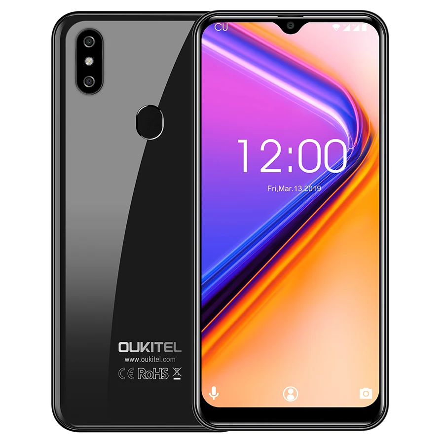 Black Мобильный телефон OUKITEL C15 Pro+ 6,088 ''19:9 Android 9,0 Pie 3 ГБ 32 ГБ MT6761 с каплями отпечатков пальцев для распознавания лица 5G WiFi 4G - Цвет: Black