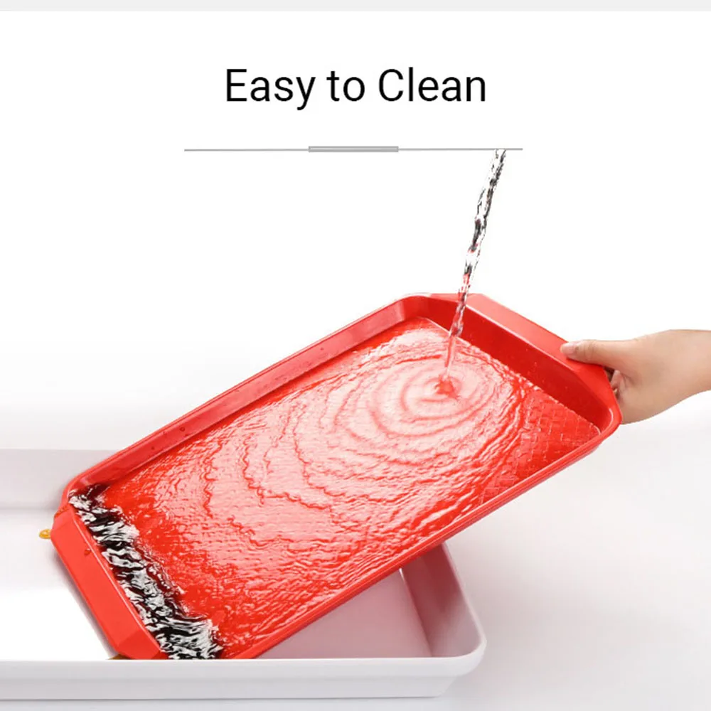 1pcs Food Tray Dinner Cafeteria Café Standard Service Rectangular Non-slip Surface 17-inch by 12-inch | Дом и сад