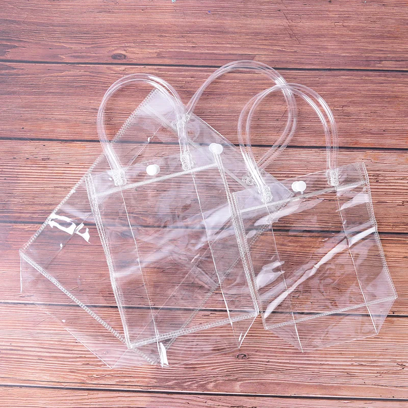 

3Sizes Travel PVC Cosmetic Bag Bath Wash Make Up Tote Handbags Case Women Transparent Clear Makeup Bags