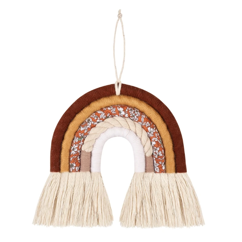 

Радужные настенные украшения ручной работы, тканые украшения радуги, скандинавские аксессуары для детской комнаты, домашний декор для гост...